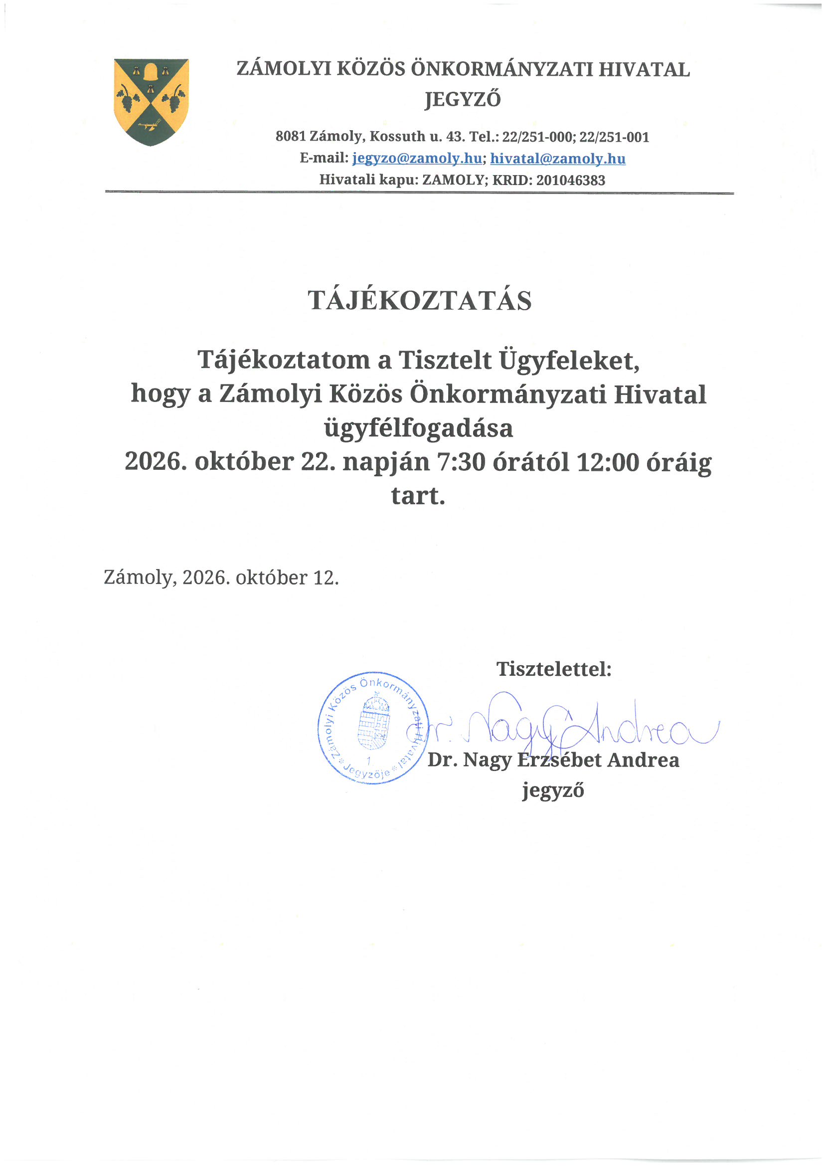 Tájékoztatás